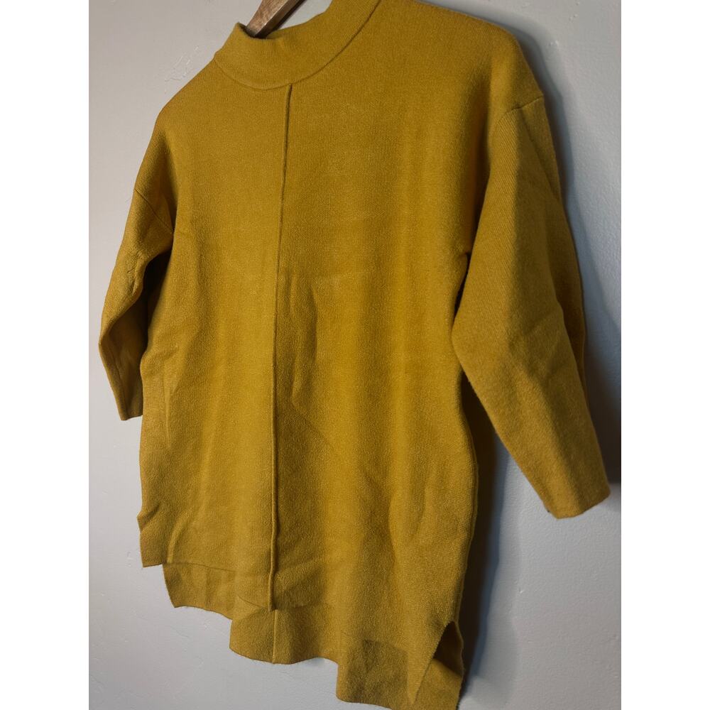 Rachel Zoe Super Soft Gold 3/4 Sleeve Sweater XS - Picture 2 of 5